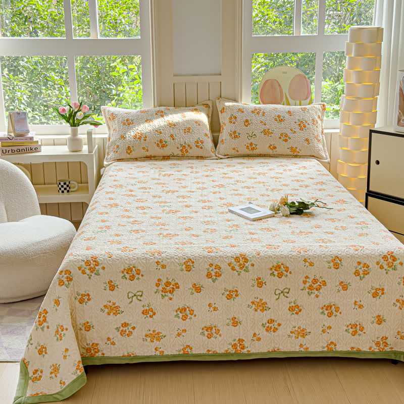 Refresh Flower Warm Velvet Bedding Set(4PCS) - image 5
