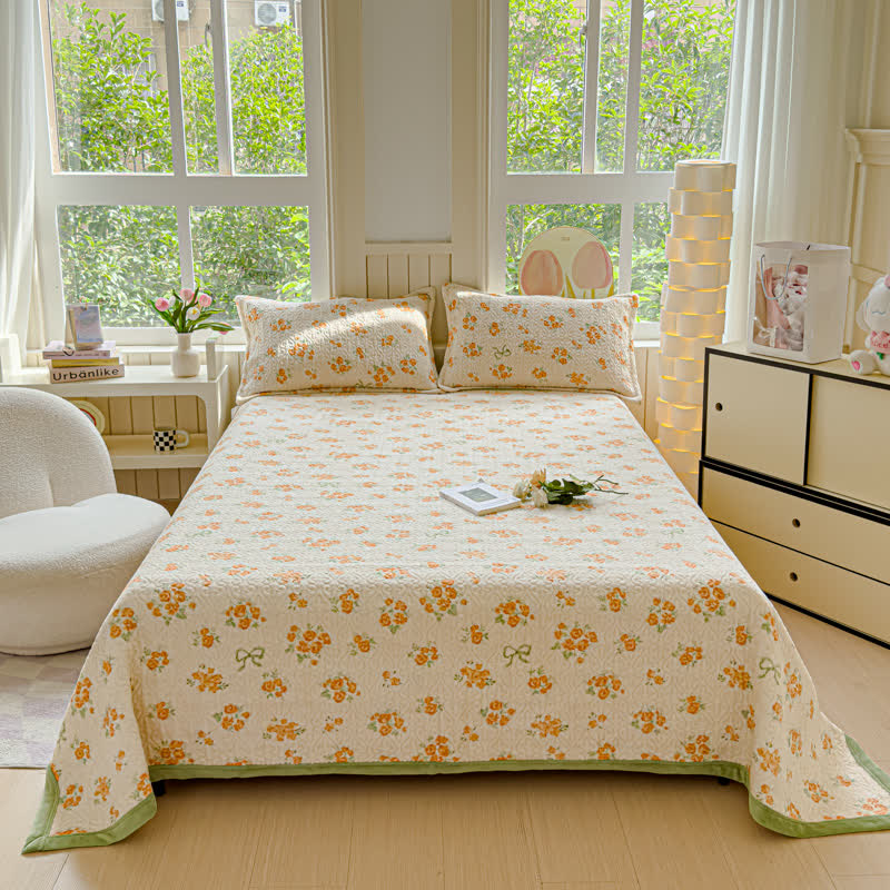 Refresh Flower Warm Velvet Bedding Set(4PCS) - Coverlet - King - image 4