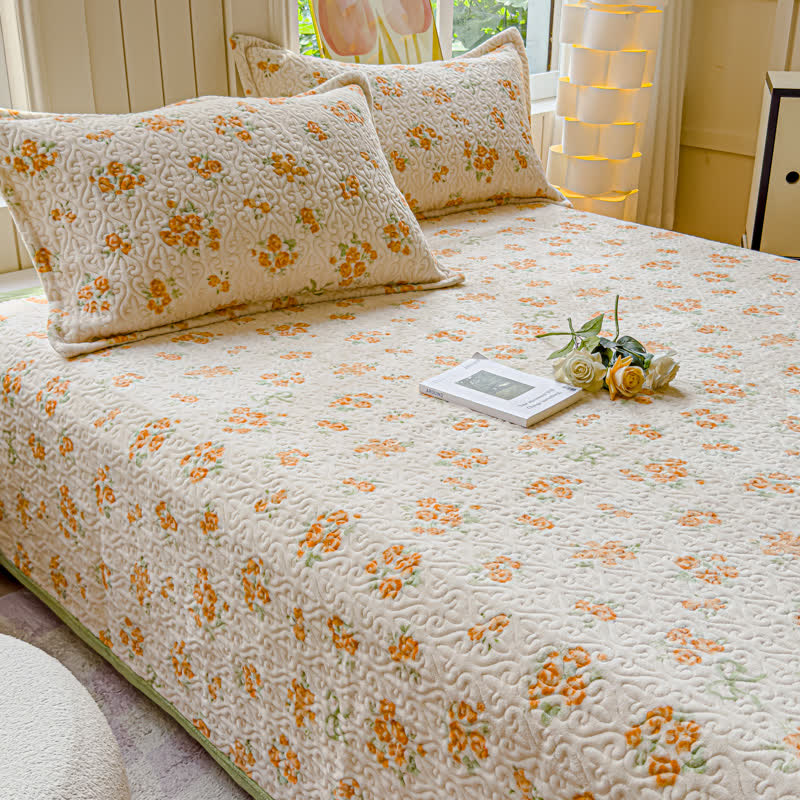 Refresh Flower Warm Velvet Bedding Set(4PCS) - image 7