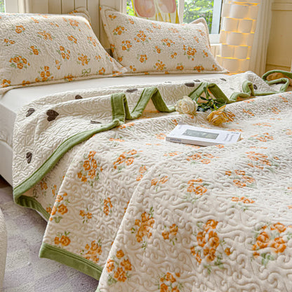 Refresh Flower Warm Velvet Bedding Set(4PCS) - image 8