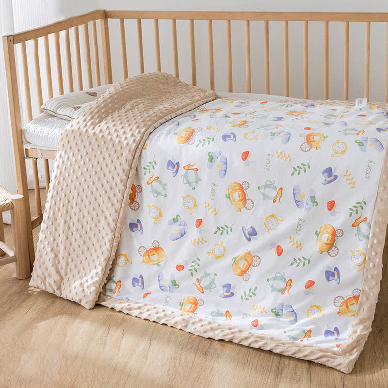 Halloween Pumpkin Carriage Soft Baby Quilt - 43"W x 55"L - image 0