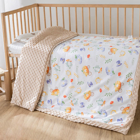 Halloween Pumpkin Carriage Soft Baby Quilt - 43"W x 55"L - image 0