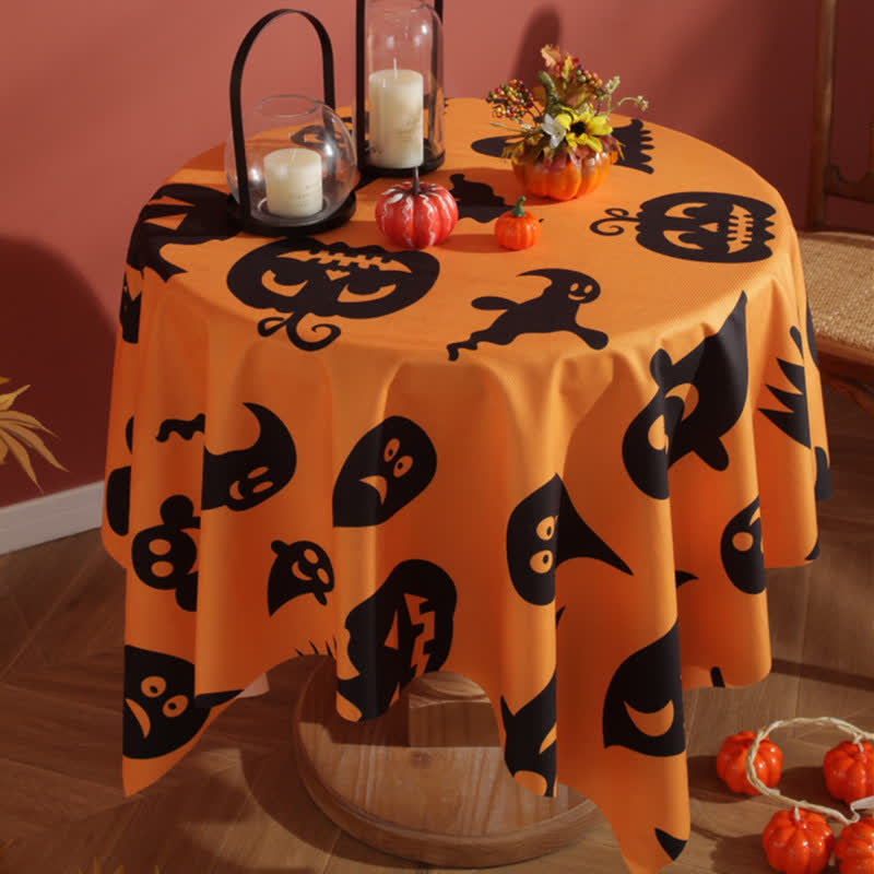 Halloween Festive Pumpkin Ghost Tablecloth - image 1