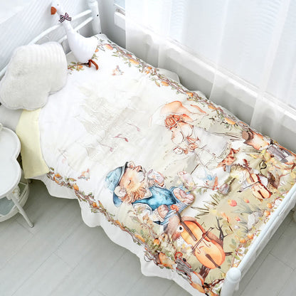 Cotton Fairy Tale Warm Baby Quilt - 47"W x 59"L - image 0