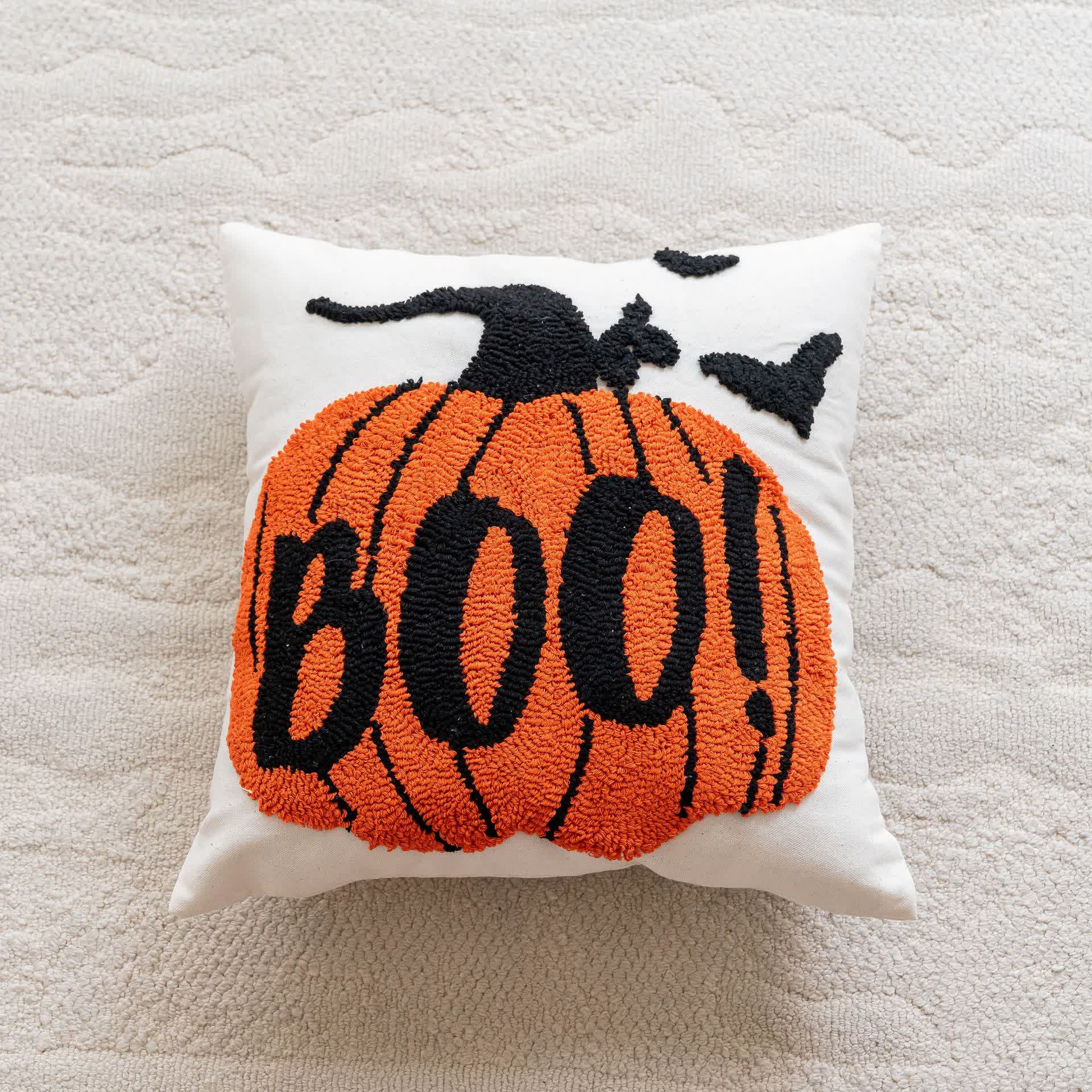 Modern Halloween Cushion Throw Pillow Cover - Boo - 18"x 18" - image 5