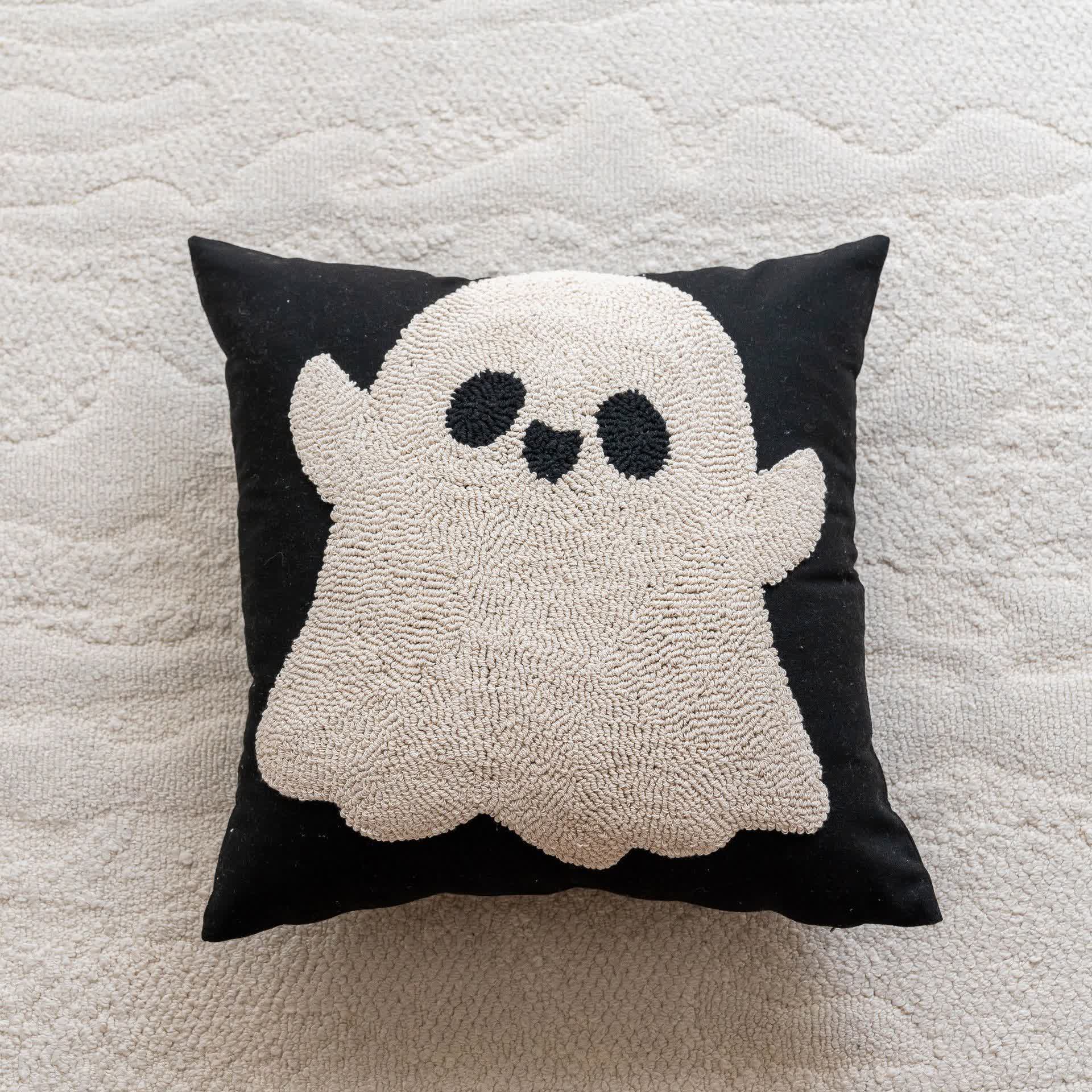Modern Halloween Cushion Throw Pillow Cover - Ghost - 18"x 18" - image 7