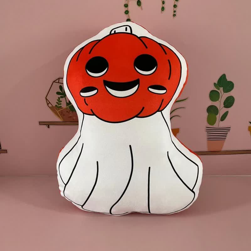 Halloween Pumpkin Monster Lumbar Pillow - Pumpkin Ghost - 45cm - image 8