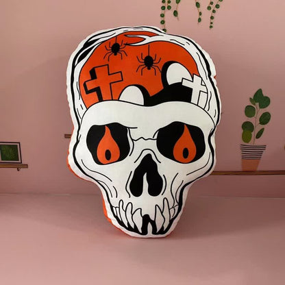 Halloween Pumpkin Monster Lumbar Pillow - Skull - 45cm - image 6