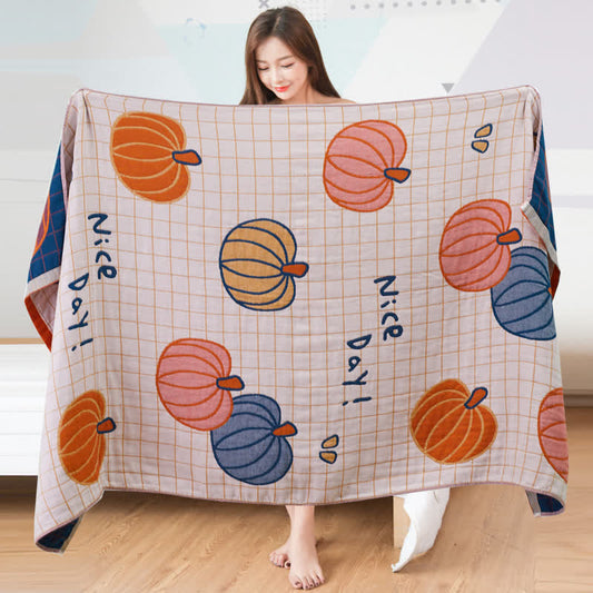 Nice Day Pumpkin Cotton Gauze Bath Towel - 29" x 59" - image 0