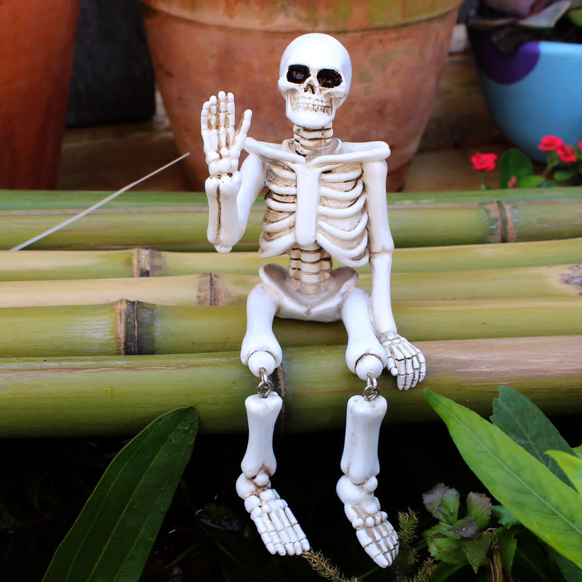 Halloween Resin Waving Hand Skeleton Ornament - image 4