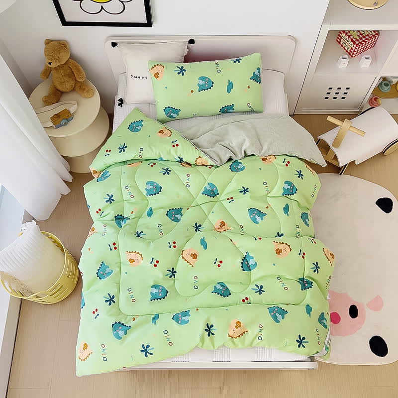 Cotton Cute Dinosaur Winter Toddler Quilt - image 1