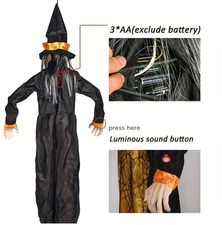 Halloween Witch Ghost Glowing Sound Toy - image 6