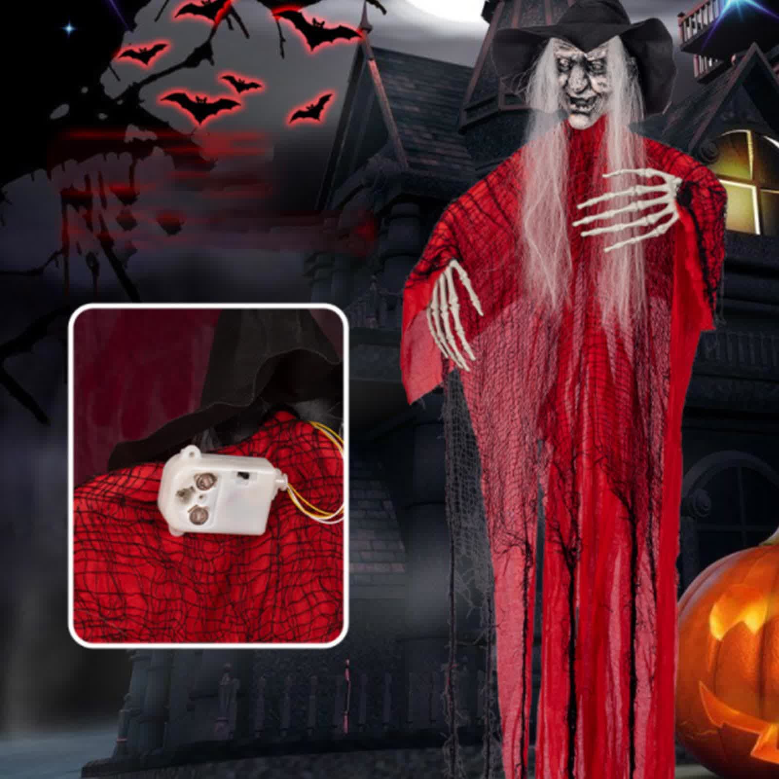  Voice-activated Glowing Witch Hanging Ornament  - image 4