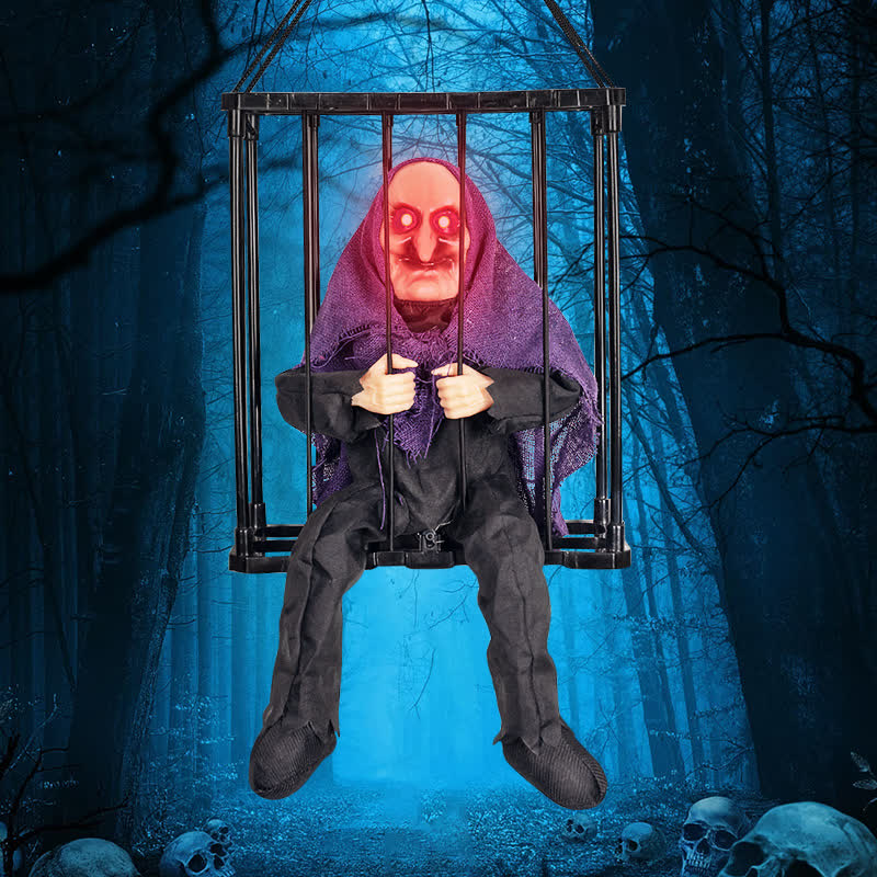 Halloween Ghost Glowing Hanging Ornament  - D - 9" x 4" x 11" - image 3