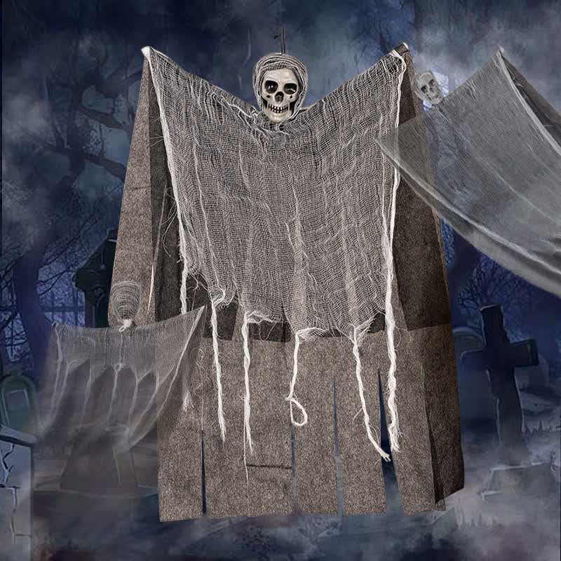 Halloween Skull Mesh Hanging Ornament  - image 3