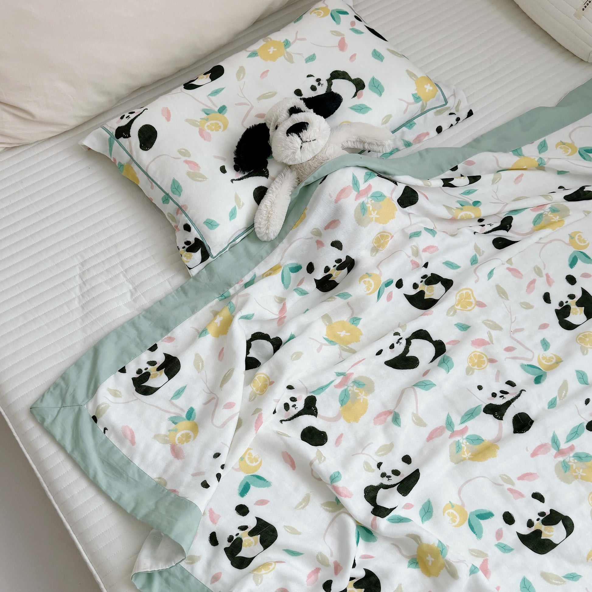 Panda Bamboo Fiber Baby Toddler Quilt - image 5