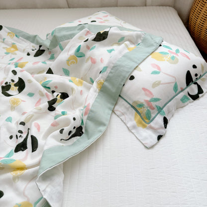 Panda Bamboo Fiber Baby Toddler Quilt - image 10