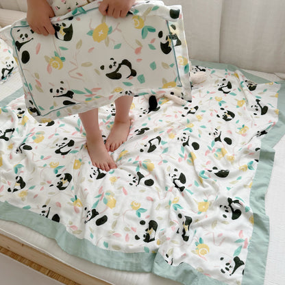 Panda Bamboo Fiber Baby Toddler Quilt - image 4
