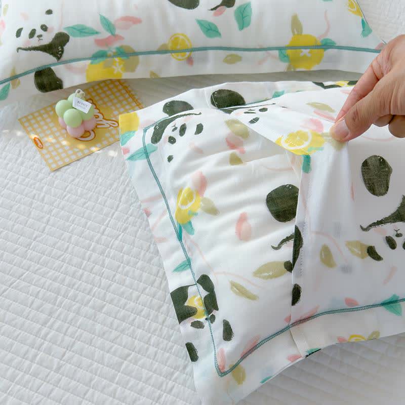 Panda Bamboo Fiber Baby Toddler Quilt - image 12