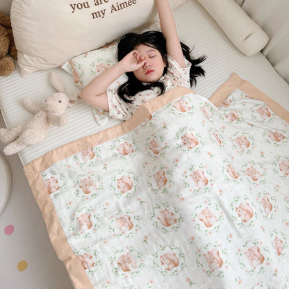 Squirrel Bamboo Fiber Baby Toddler Quilt - image 1