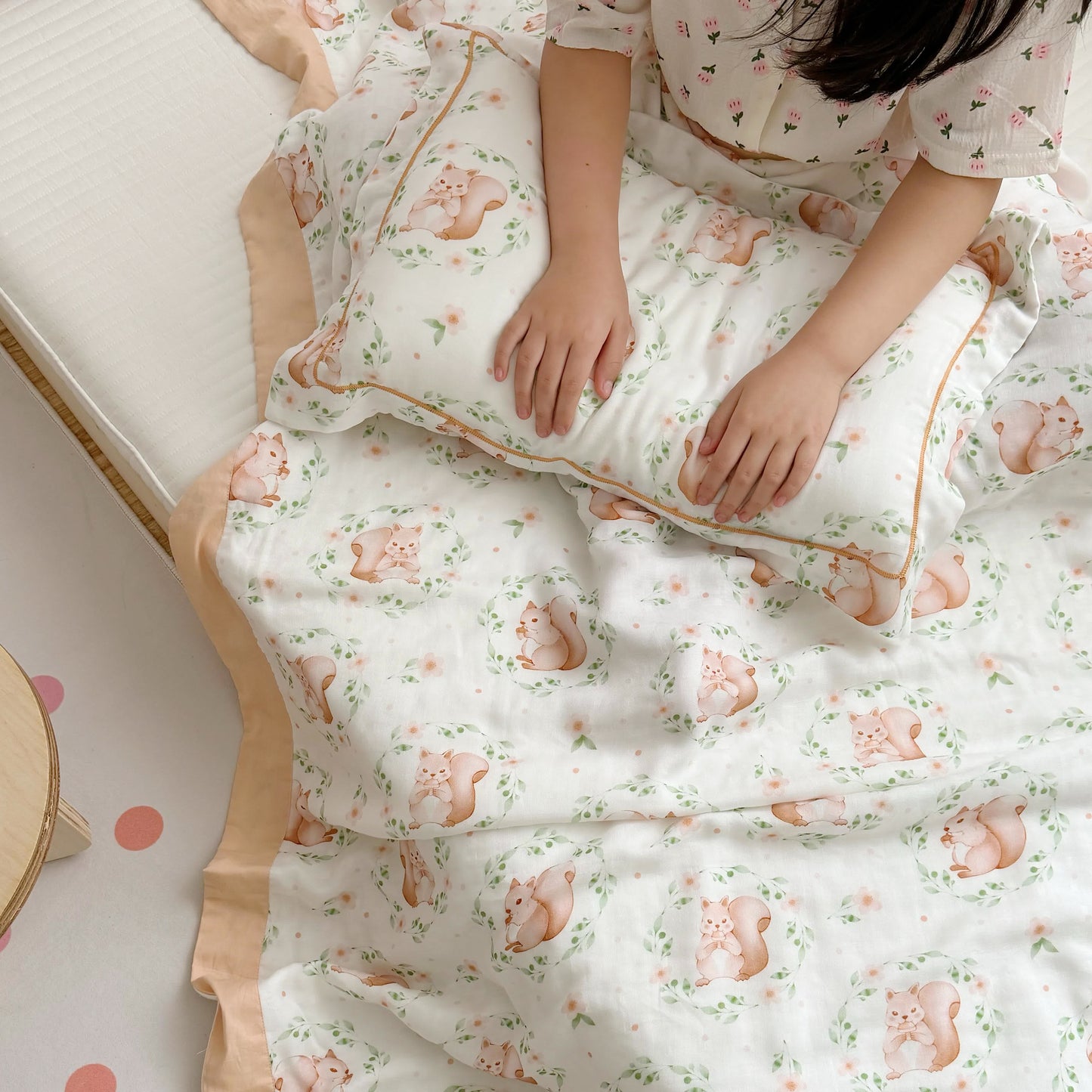 Squirrel Bamboo Fiber Baby Toddler Quilt - image 5