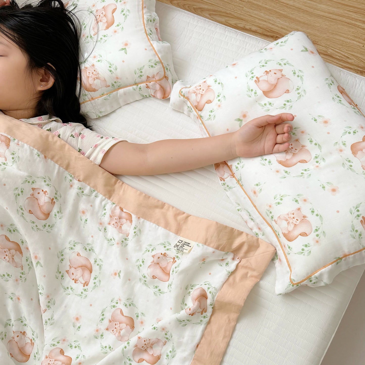 Squirrel Bamboo Fiber Baby Toddler Quilt - image 3