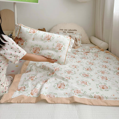 Squirrel Bamboo Fiber Baby Toddler Quilt - image 4