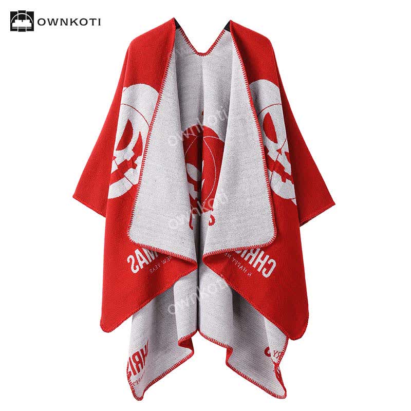 Festive Pumpkin Monster Shawl Wrap - 63" x 53" - image 0