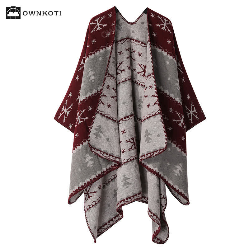 Vintage Christmas Festive Travel Shawl Blanket - image 1