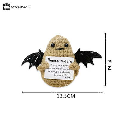 Halloween Winged Ghost Crochet Ornament - Potato - Standard - image 1