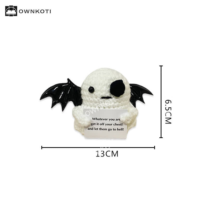 Halloween Winged Ghost Crochet Ornament - Ghost - Standard - image 5