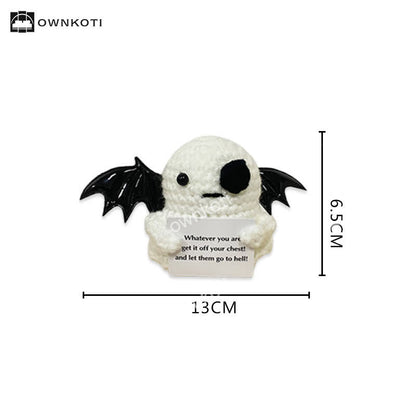 Halloween Winged Ghost Crochet Ornament - Ghost - Standard - image 5