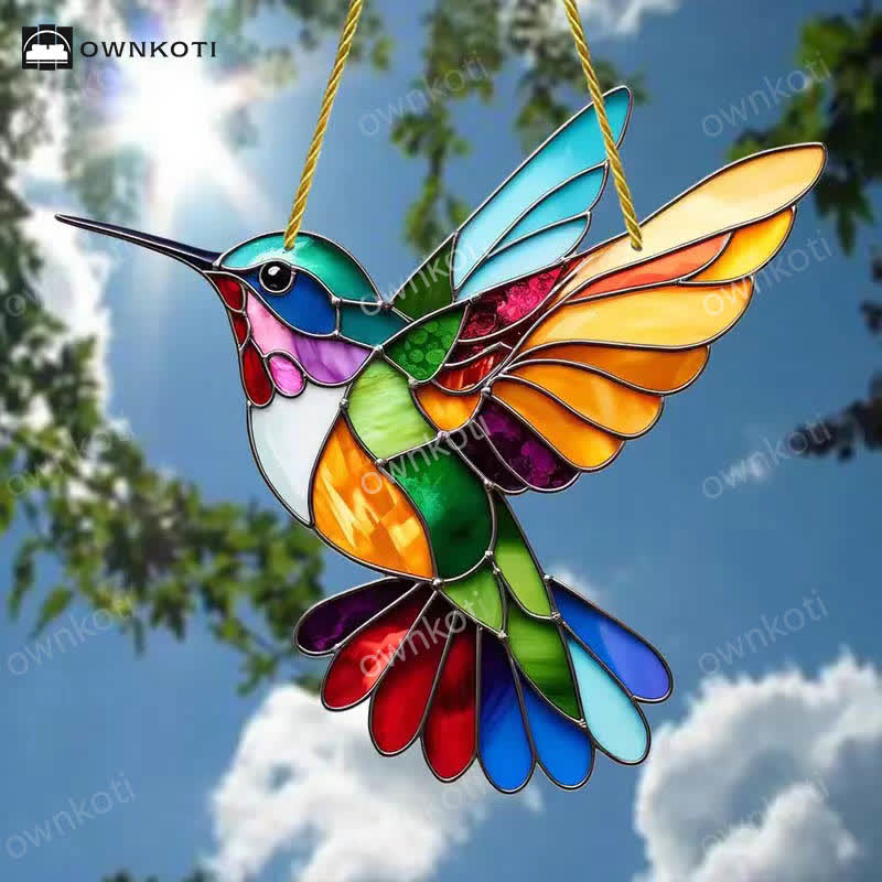 Colorful Bird Acrylic Window Hanging - image 1