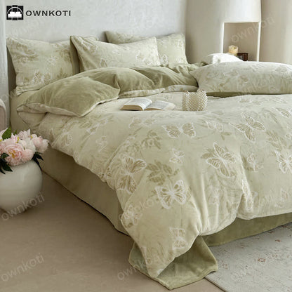 Butterfly Velvet Warm Bedding Set(4PCS) - image 13