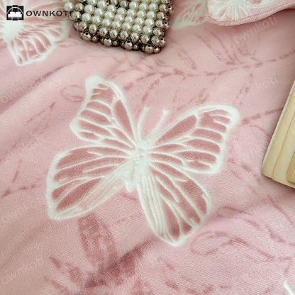Butterfly Velvet Warm Bedding Set(4PCS) - image 5