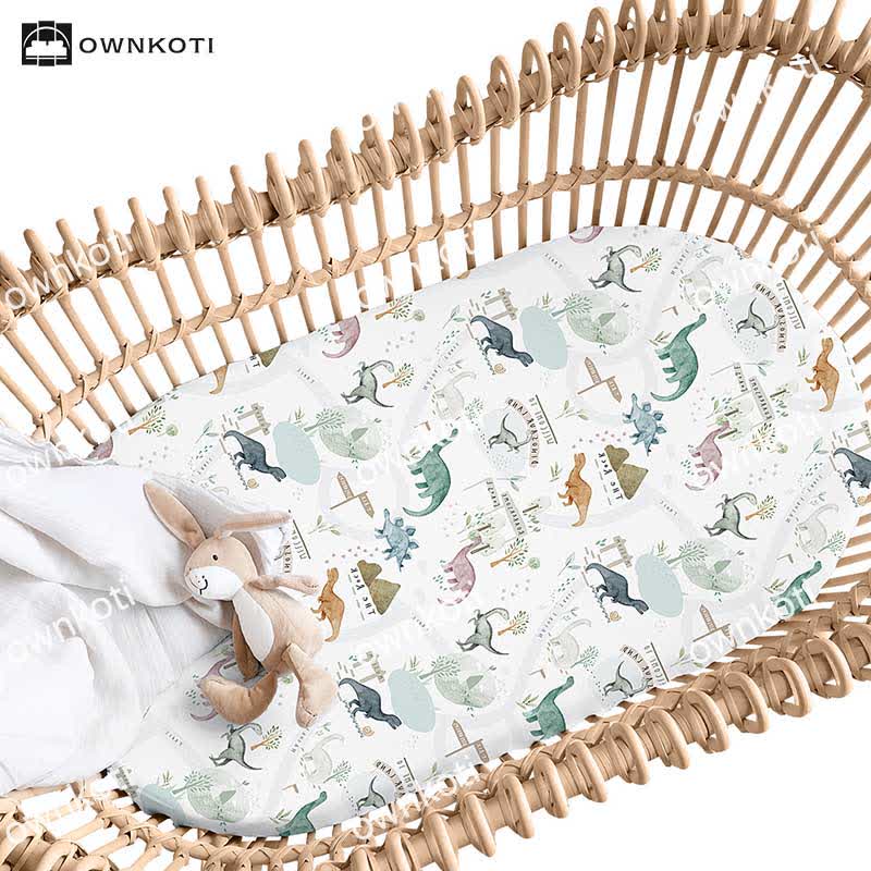Dinosaur Stretchy Soft Bassinet Sheet - Standard - image 0