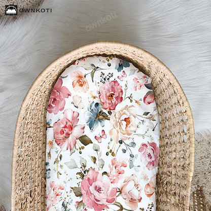 Floral Stretchy Soft Fitted Bassinet Sheets - image 3