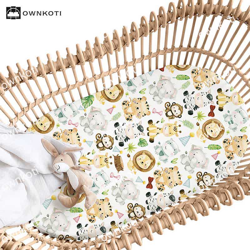 Cute Aniamal Stretchy Fitted Bassinet Sheet - Standard - image 0