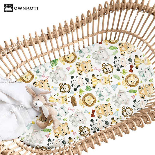 Cute Aniamal Stretchy Fitted Bassinet Sheet - Standard - image 0