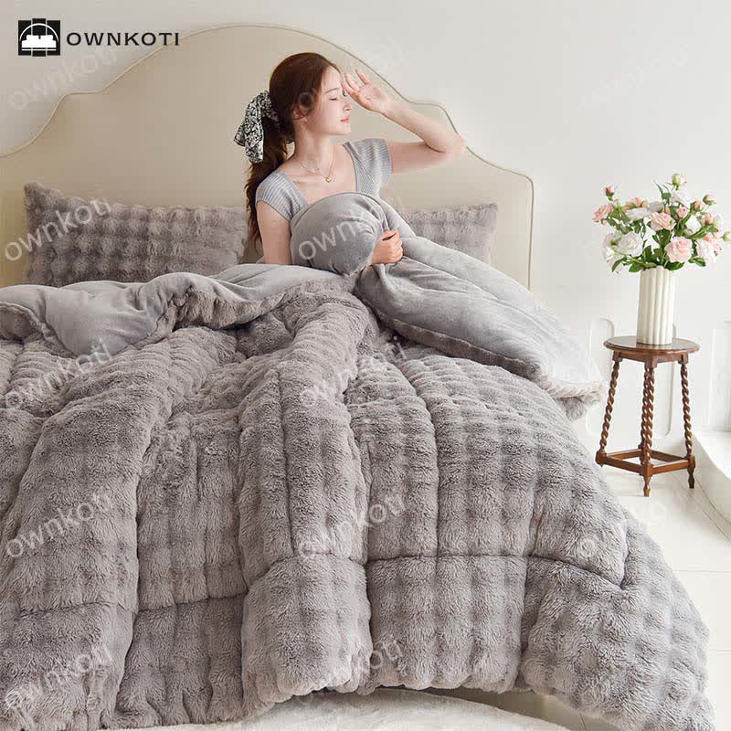 Double Fleece Warm Blanket with Quilt Core - image 12