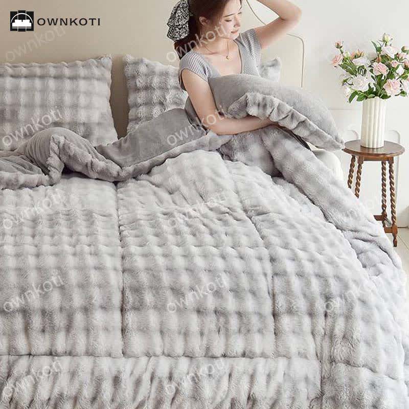 Double Fleece Warm Blanket with Quilt Core - image 3