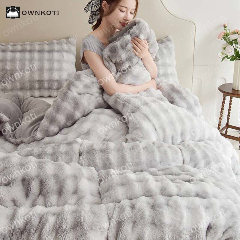 Double Fleece Warm Blanket with Quilt Core - image 2