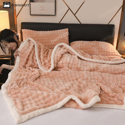 Solid Color Reversible Soft Fleece Blanket - image 4