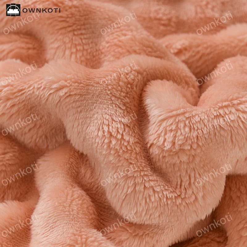 Solid Color Reversible Soft Fleece Blanket - image 7