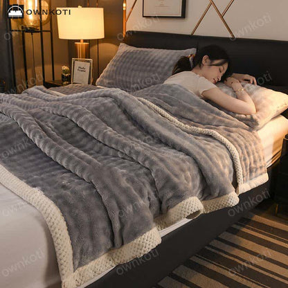 Solid Color Reversible Soft Fleece Blanket - Gray - 2pcs Pillowcases - 19" x 29" - image 11