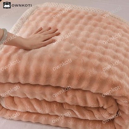Solid Color Reversible Soft Fleece Blanket - image 6