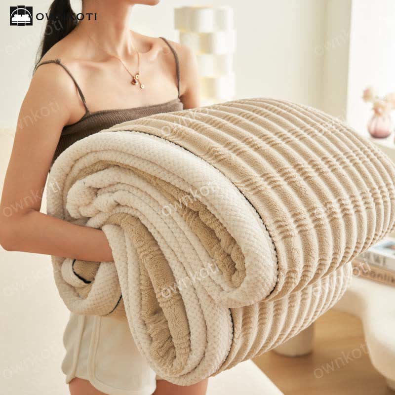 Jacquard Wave Texture Fleece Blanket - image 4