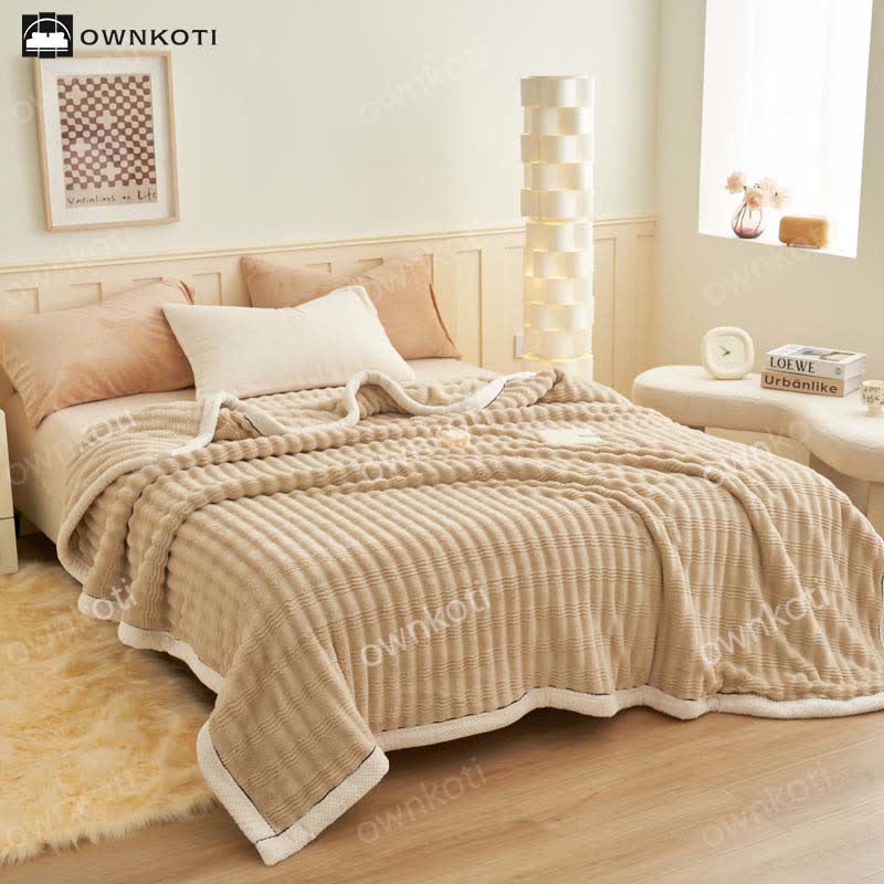 Jacquard Wave Texture Fleece Blanket - image 2