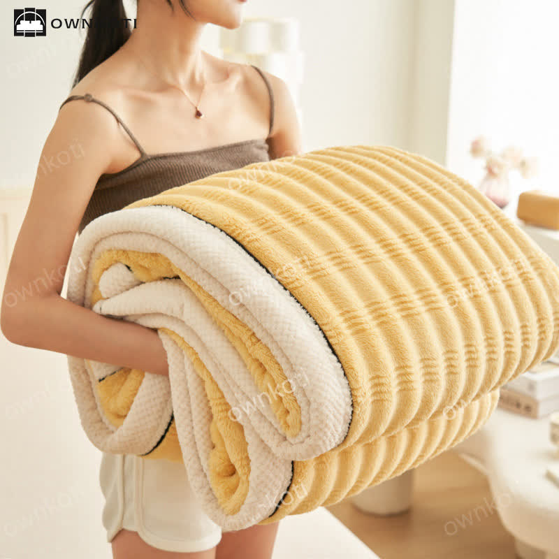 Jacquard Wave Texture Fleece Blanket - image 18