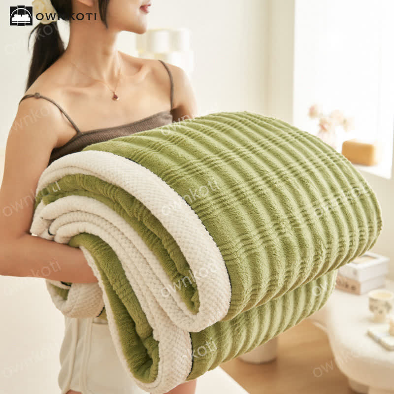 Jacquard Wave Texture Fleece Blanket - image 16